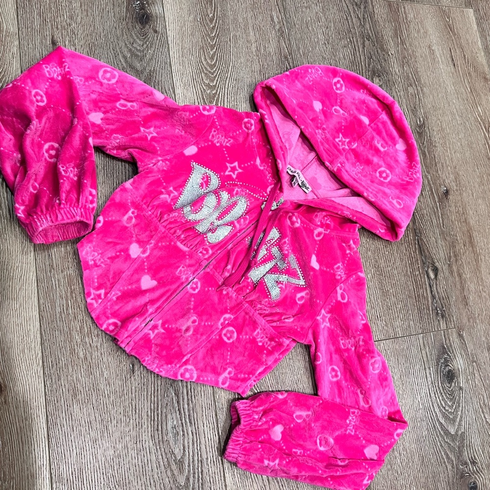 Bratz velour cropped hoodie